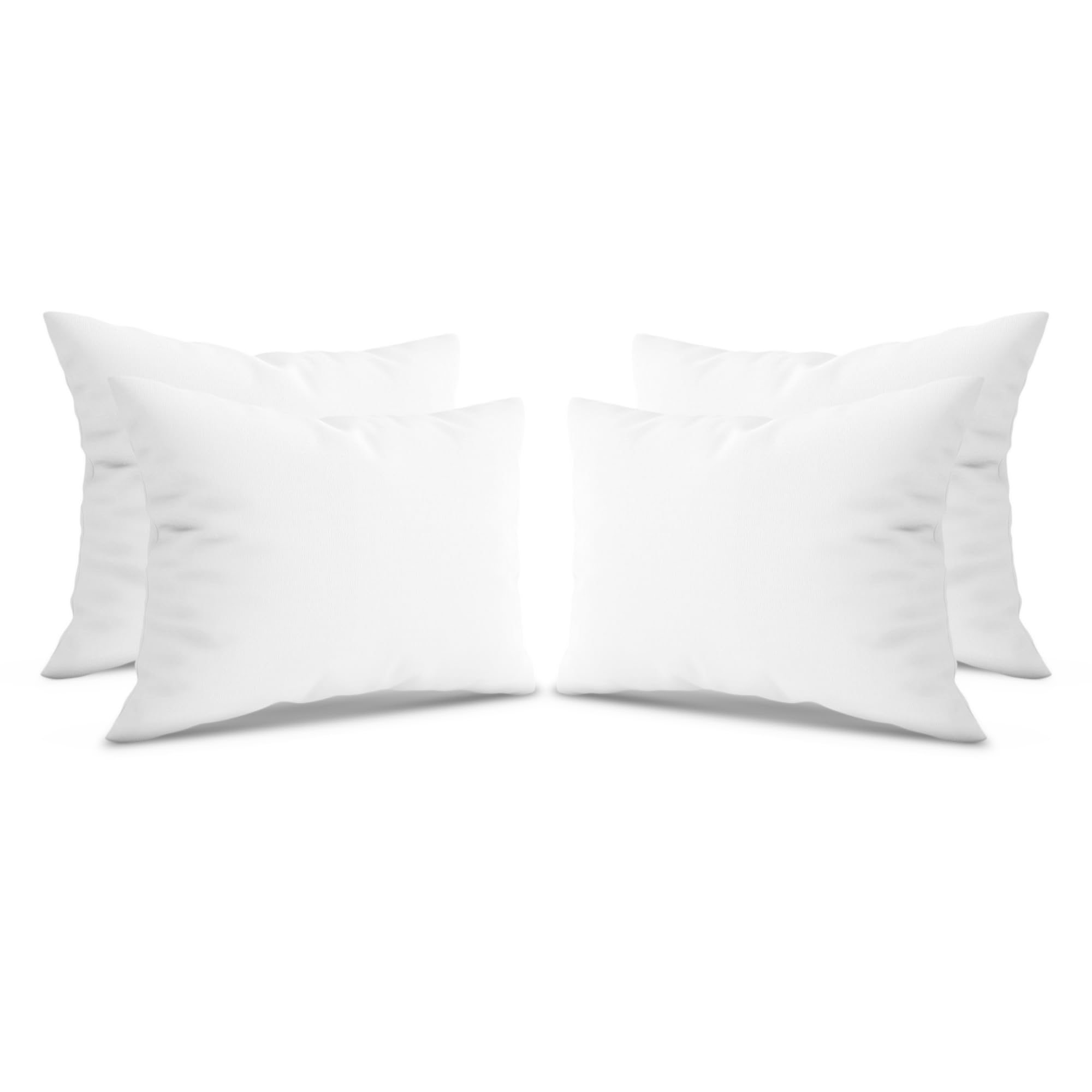 Sleep&Smile White Ultimate Bounce Back Pillows – 4 Pack (48×74Cm) – Hypoallergenic Cooling Hollowfibre – Medium Support For Side, Back & Stomach Sleepers – Durable Polyester-Cotton Cover – Made In The Uk