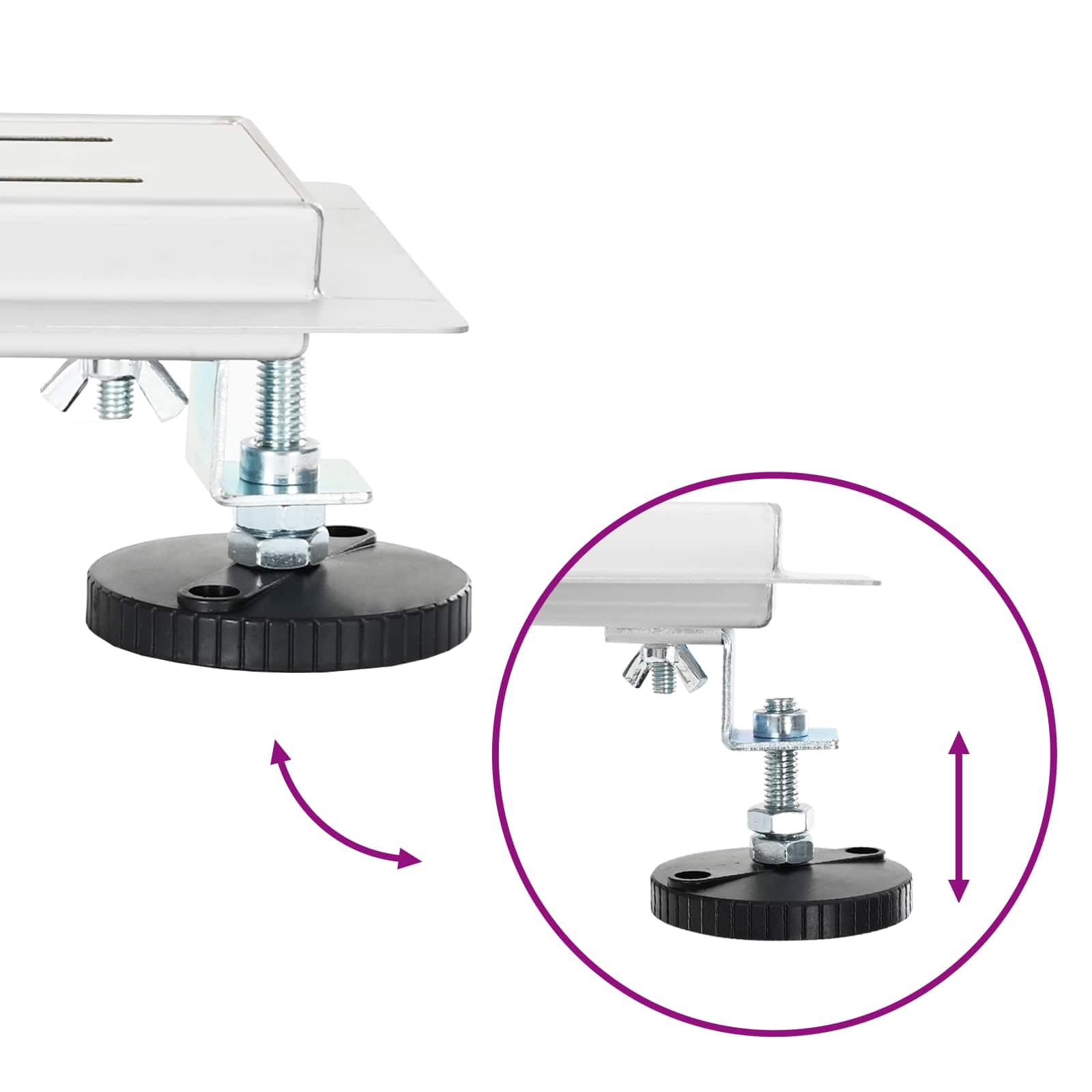 Scarico doccia con tappo in vetro e sifone a 360° in acciaio inox 304, lunghezza 60 cm, regolabile in altezza 0-30 mm, con gancio e guarnizione, per doccia, bagno, montaggio a pavimento