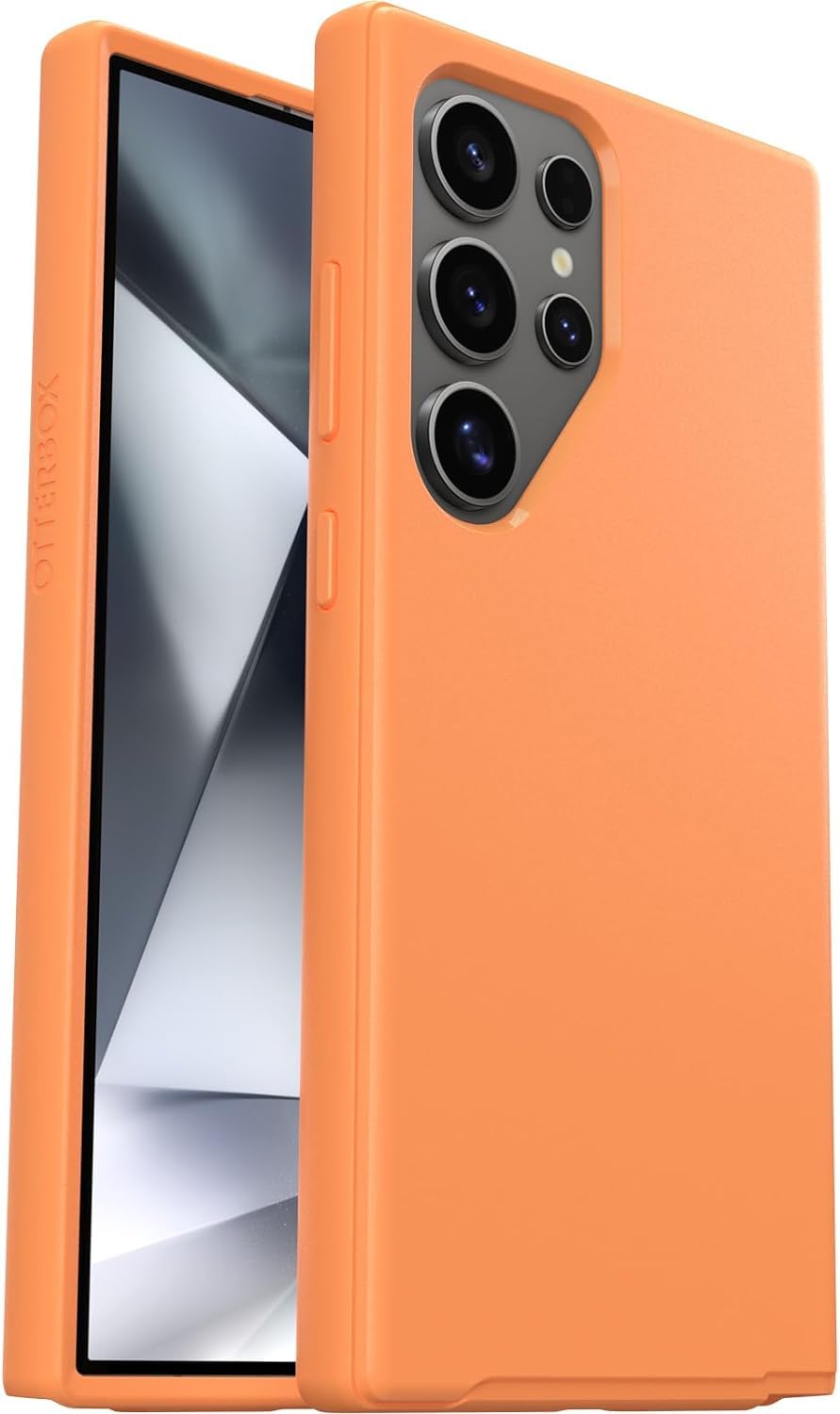 OtterBox Samsung Galaxy S24 Ultra (Only) - Symmetry Series Case - Sunstone (Orange) - Ultra-Sleek - Wireless Charging Compatible - Raised Edges