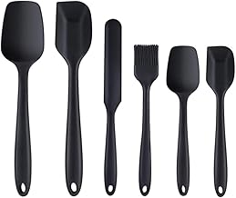 Sunnyway 6 Pcs Silicone Spatula Set for Baking, Rubber Spatula Set for Cooking, and Mixing High Heat Resistant Non Stick Cookware Kitchen Utensils Small Baking Spatula Set BPA Free Dishwasher Safe