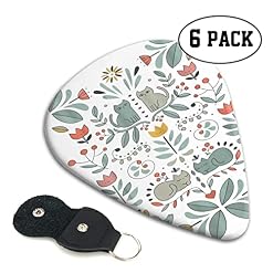 Funny Cats Birds and Flowers Lot de 6 médiators pour guitare acoustique, guitare électrique, basse, ukulélé – Fin, moyen… - Les Beatles, Paul McCartney, John Lennon, RIngo Starr, George Harrison Funny Cats Birds and Flowers Lot de 6 médiators pour guitare acoustique, guitare électrique, basse, ukulélé – Fin, moyen… – Image 2