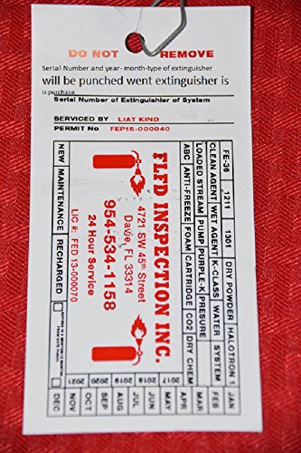 Amerex-AX-B402 ABC Fire Extinguisher 3A-40BC Rated, W / Wall Hook, Certification Tag, (Current Year)