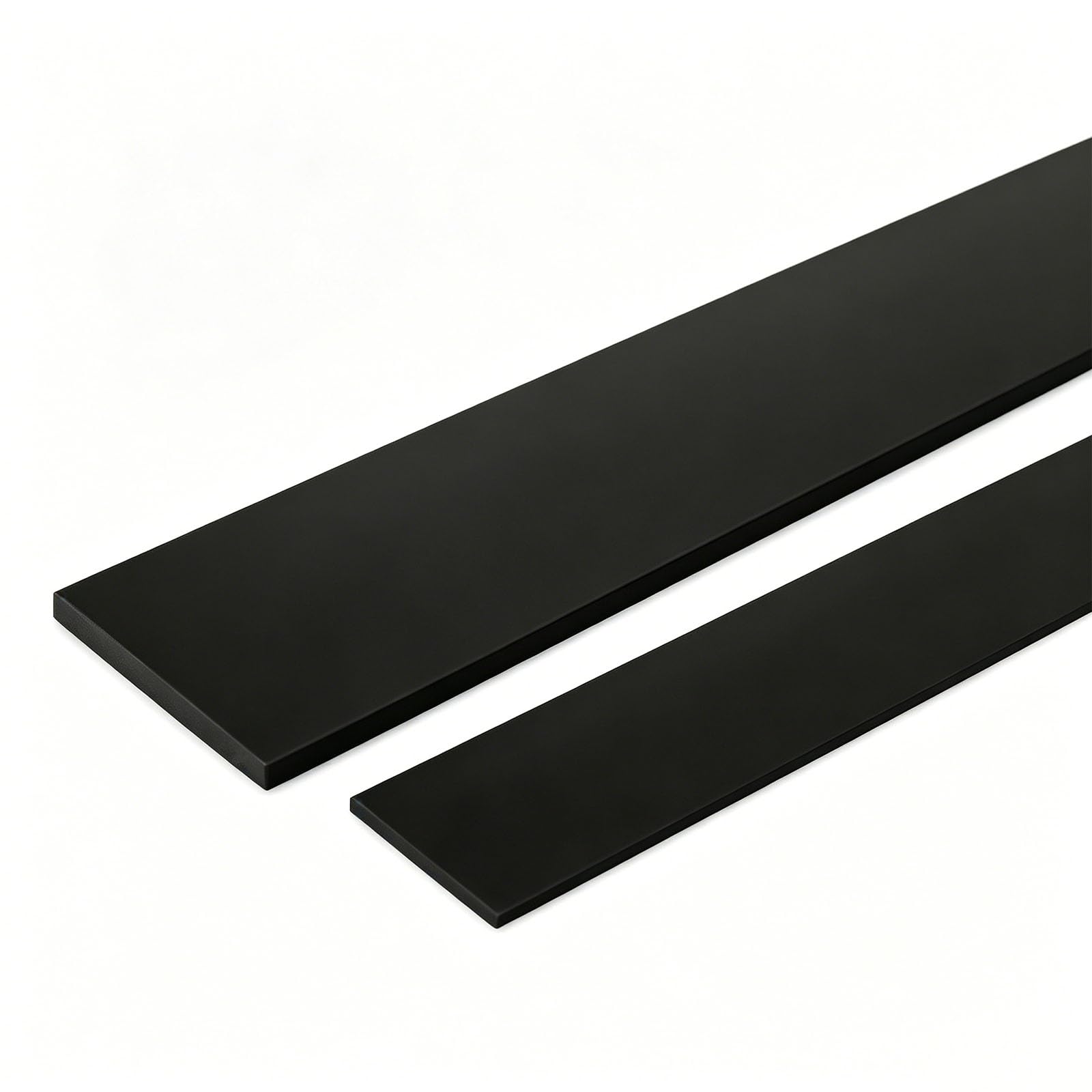 2 stück Schwarze ABS Kunststoff Flachleiste 500mmx120mm 5-8mm Dick ABS Styrol Kunststoffstreifen für DIY Handwerk und CNC Industrie,500x120x5mm