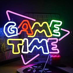 Game Time Neon Sign Para La Decoración De La Pared, Luces De Neón Más Grandes y Geniales Para Sala De Juegos, Dormitorio, Habitación De Niños, Bar En Casa, Zona De Juegos, Decoración De Fiesta