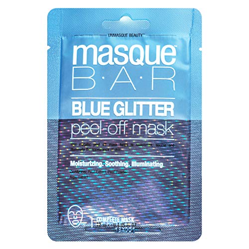 masque BAR Blue Glitter Facial Peel Off Mask (6 Pack) — Korean Beauty Skin Care Treatment — Cleanses, Detoxifies, Moisturises, Evens Tone, Soothes, Illuminates Skin Appearance — Anti-Inflammatory - Thumbnail 2