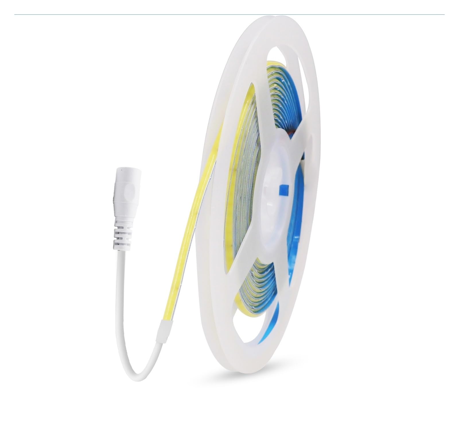 wenwendianzi USB COB LED Strip 3mm 5mm 8mm Width 12V 320LEDs Flexible LED Strip Light with Adhesive High Density Linear Lighting(Natural white,12V 3MM DC WIRE_1M)