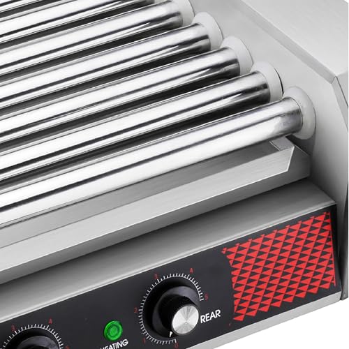 Image of Great Northern Popcorn 11 Roller Hot Dog Machine | Countertop Hot Dog Roller with Dual Temperature Zones - Makes Up to 30 Hotdogs, Brats, or Sausages