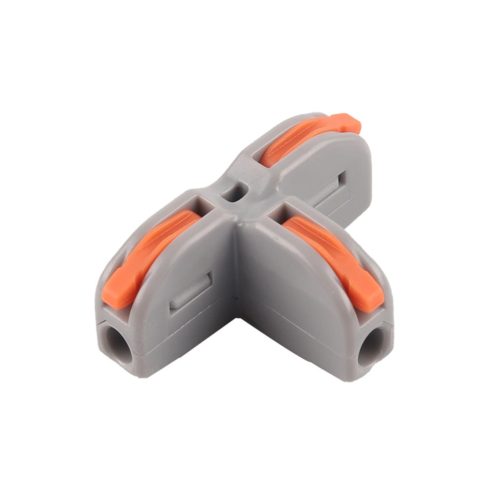 JOYELEC 1IN-2OUT Electrical Wire Connectors,15PCS NV-T11 Quick Crimp Wire Terminal Block 0.08-2.5(4.0) mm²,250V,32A，1 Conductor Lever Nut Compact Splice Connector for DIY Splicing