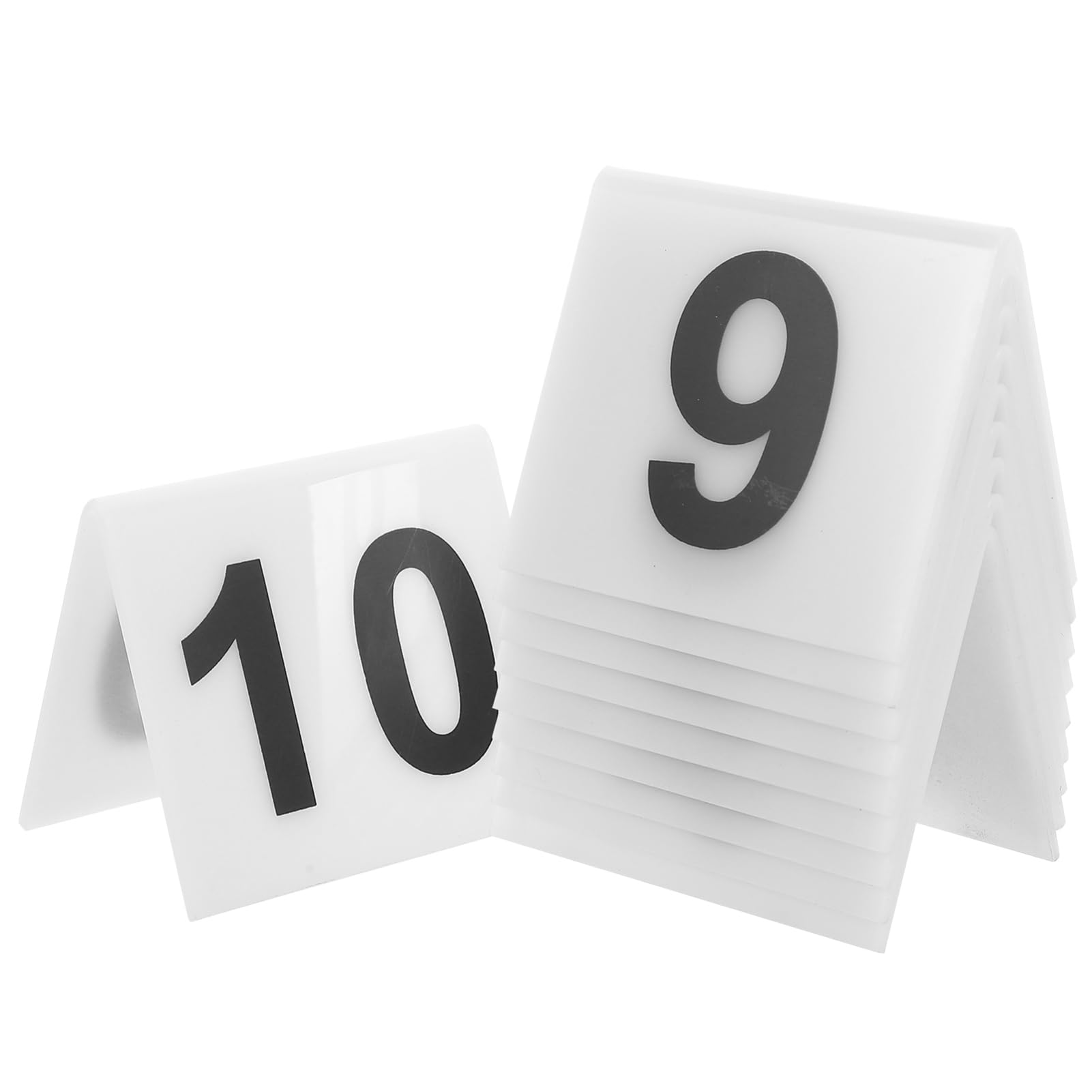 Lot 10 Plaques Numéros De Table Acrylique – Tentes De Table Mariage, Restaurant, Scène De Crime & Fêtes