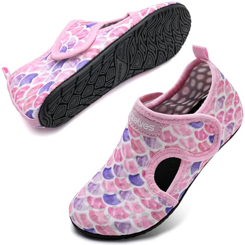 Image of WateLves Kids Water Shoes Toddler Girls Boys Barefoot Non-Slip Quick Dry Aqua Socks for Beach Swim Walking