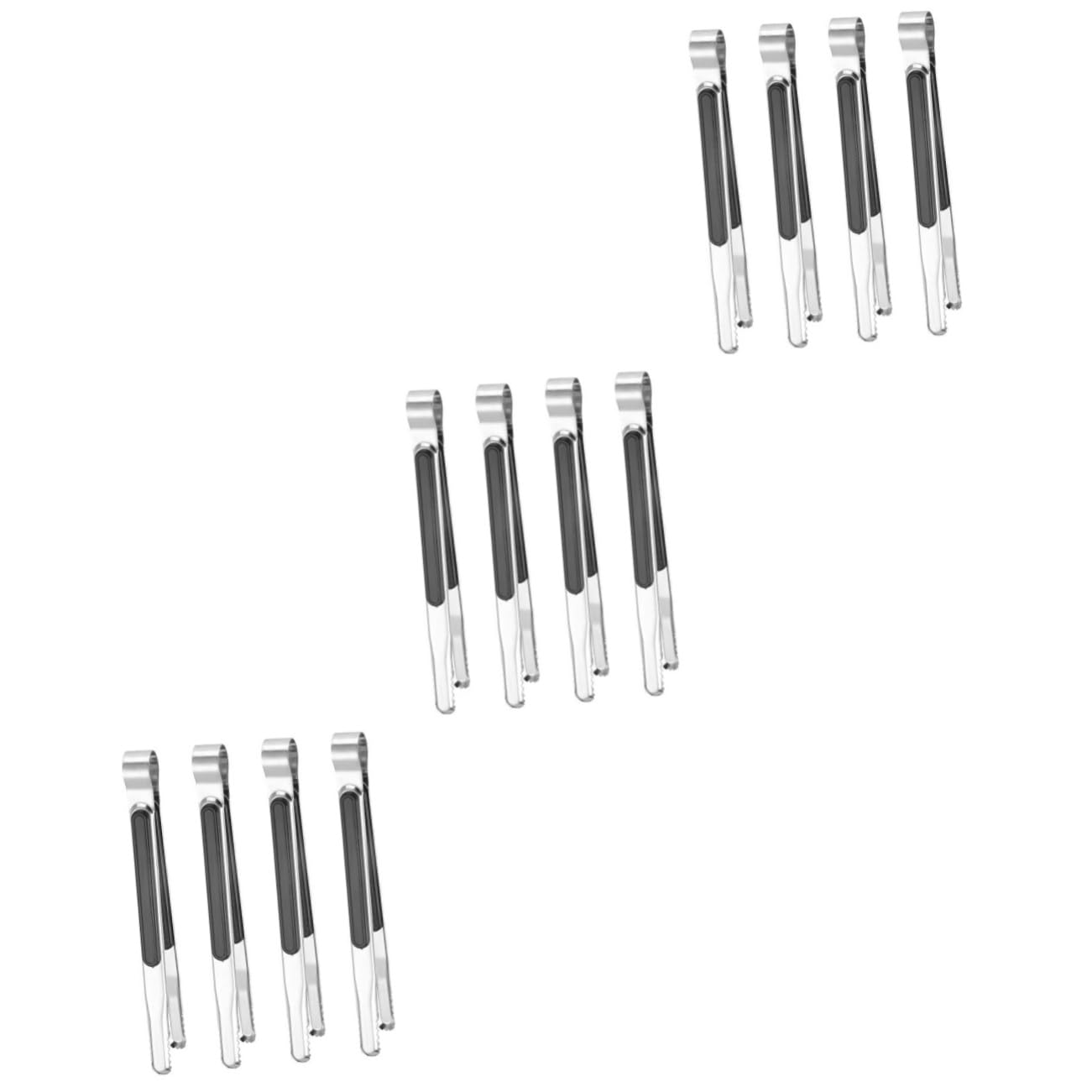 UKCOCO 3 Series Pinzas De Cocina De Inoxidable Antideslizantes Utensilios De Barbacoa Pinzas Multifuncionales Para Asar Y Servir Alimentos 4 Piezas X 3