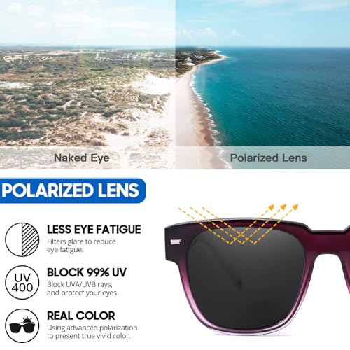 Myiaur Fit Over Glasses Sunglasses for Women Men, Polarized Square Wear Over Eyeglasses UV400 Protection4