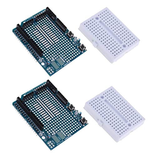 Hailege 2pcs UNO R3 Proto Shield Prototype Expansion Board con