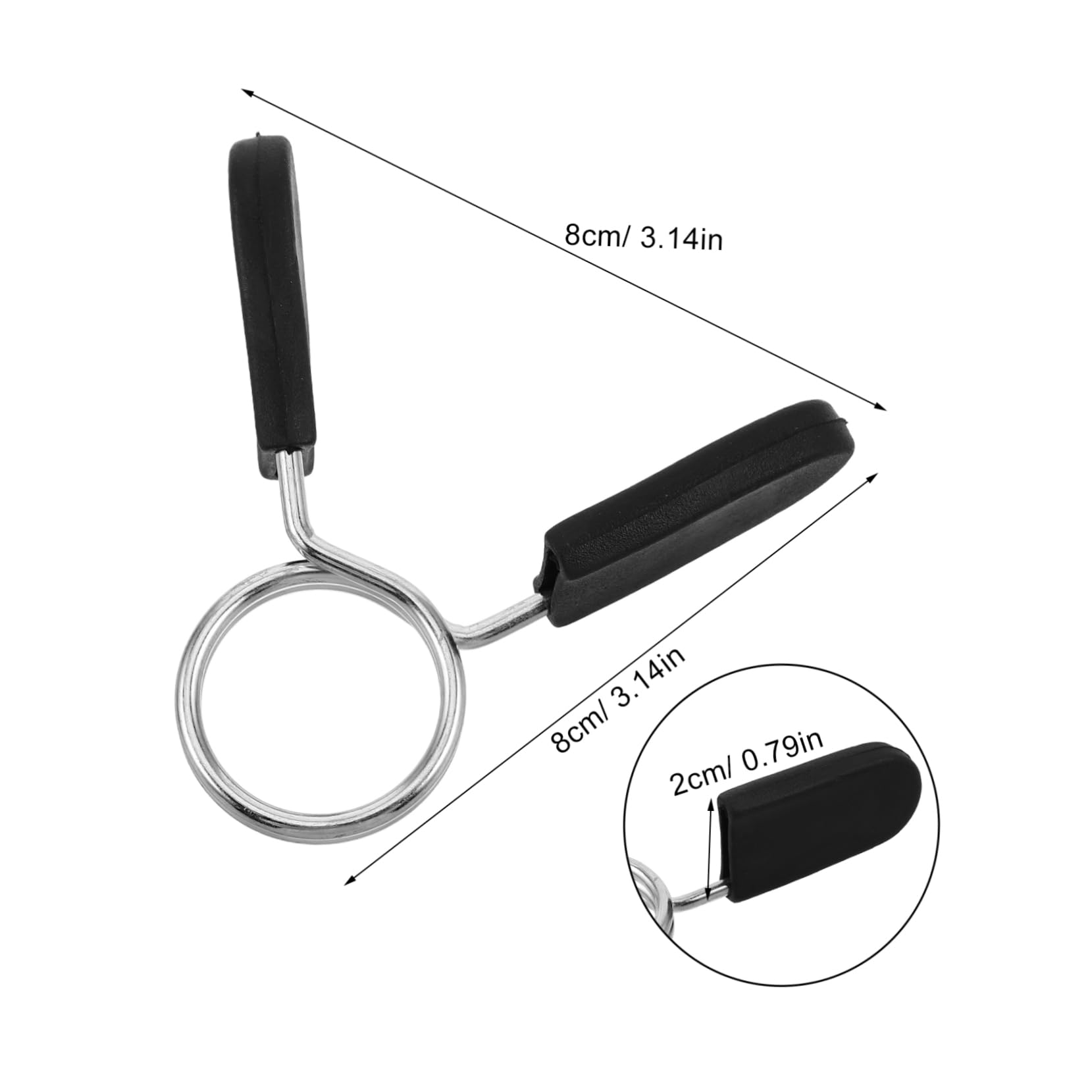 BESPORTBLE Weight Lifting Clips Barbell Clamps Spring Clip Design Sturdy Spring Locks Collars for Barbells Easy Install and Remove