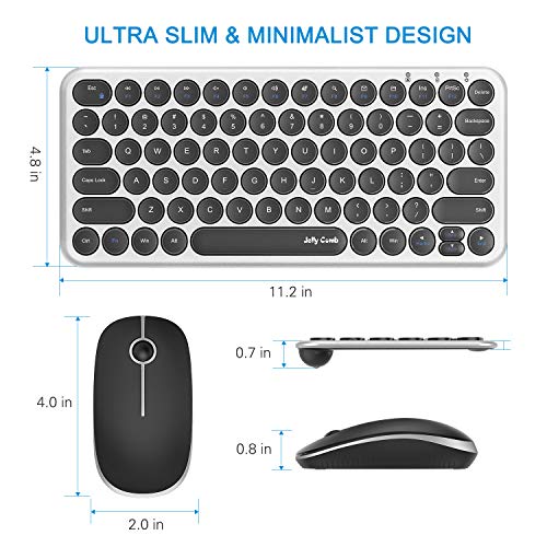 Buy Wireless Keyboard and Mouse, Jelly Comb KS45 2.4GHz USB Keyboard