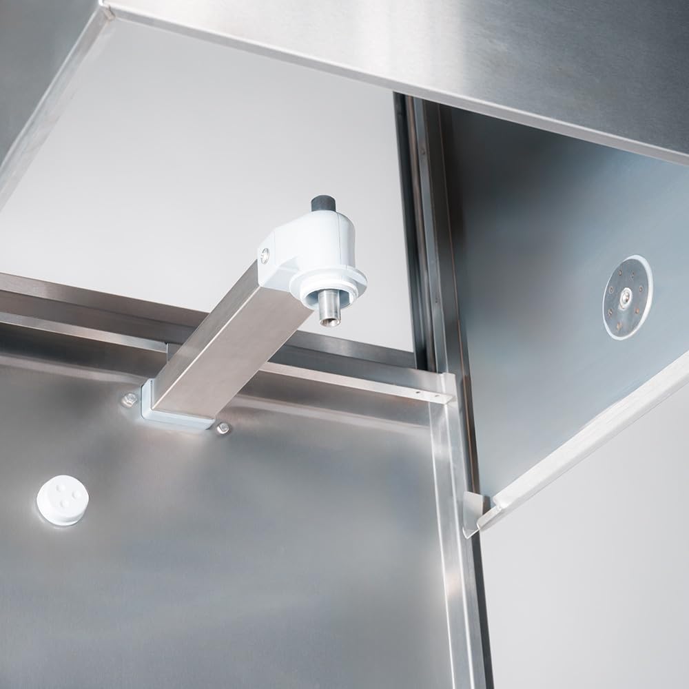 Lavastoviglie Professionale a Capotta 50x50 cm con Pompa Brillantante, Detergente e Scarico | Lavastoviglie a Cappotta per Ristorazione | Lavastoviglie Industriale con Lavaggio Rapido per Bar
