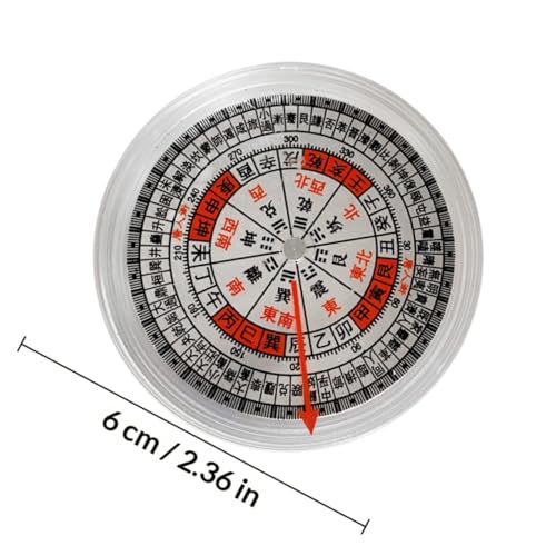 Brújula china portátil de acrílico para camping miniatura 2