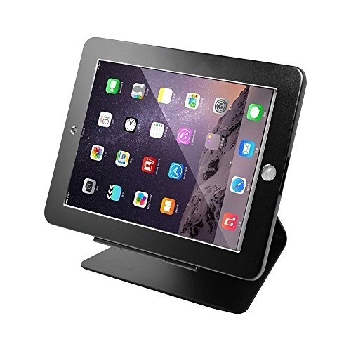 Smonet iPad Desktop Anti-Theft Security POS Stand Holder Enclosure with Lock and Key for Tablets iPad 2,3,4 and iPad air, iPad air 2, iPad Pro 9.7