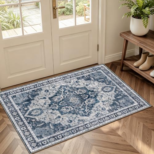CloudParadise Washable 2x3 Entry Rug: Soft Vintage Washable Rugs - image 1