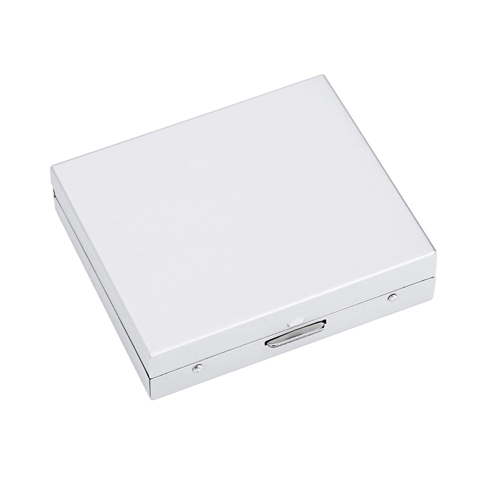 Dés de Jeu de Table, Jeu de dés de Jeux de Poker de Jeu de Table en Alliage d'aluminium 5 pièces avec boîte de Rangement(Carré d'argent)