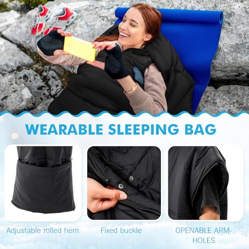 Macarrie Bolsa de Dormir para Adultos con Capucha, 74 Pulgadas de Largo, Aislada para Clima Extremo y Frío Cero Grados miniatura 5