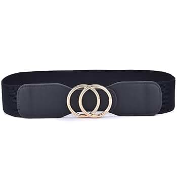 Beltox Women's Elastic Stretch Wide Waist Belts w Double