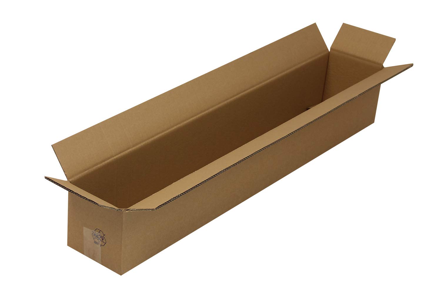 Wellpapp-Faltkarton 2-wellig, 1000x150x150mm, Qual. 2.3BC, braun, Fefco 0201, B0, Längsöffnung, 20 Stück