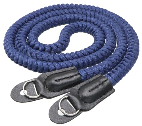 Correa de paracord para cámara réflex azul marino de 120 cm de longitud