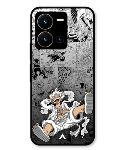 Image of Premium Anime 2 Case for Vivo Y35 (Glossy Finish) Soft-Touch Metal TPU Back Cover, Shockproof, Designer, Aesthetic Mobile Phone Case