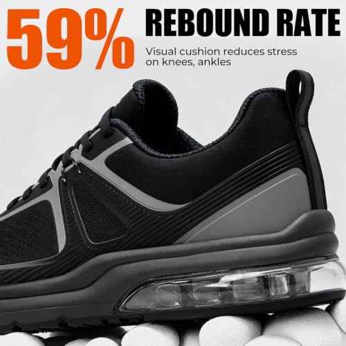 Image of Men's Wide Width Walking Shoes - Wide Toe Box Cushion Sneakers | Male Cross Training Shoes Breathable Mesh Support, Non-Slip Tennis Outsole for Road Running, Gym, Hiking & Daily Foowear