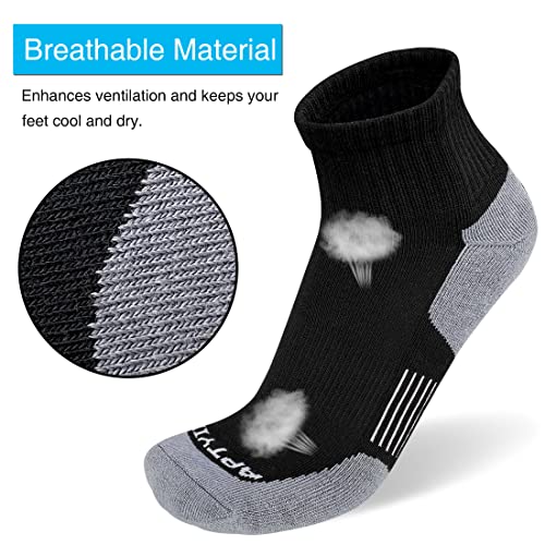 APTYID Men's Athletic Running Quarter Ankle Socks (6 Pairs)2