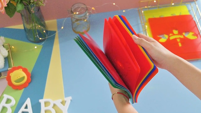 YETOOME 24 Pieces Stencils For Kids, Drawing Stencils Chalk Stencils Large Washable