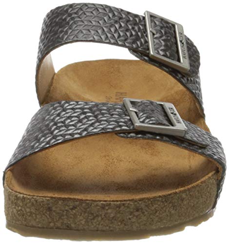 Image of HAFLINGER Andrea Elegant Leather Sandals with Rubber Sole and Cork Latex Footbed Unisex