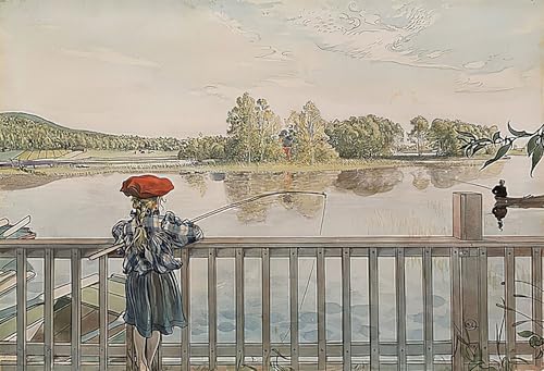 Affiche de paysage Carl Larsson Lisbeth Angling pour créer une ambiance douce dans la chambre