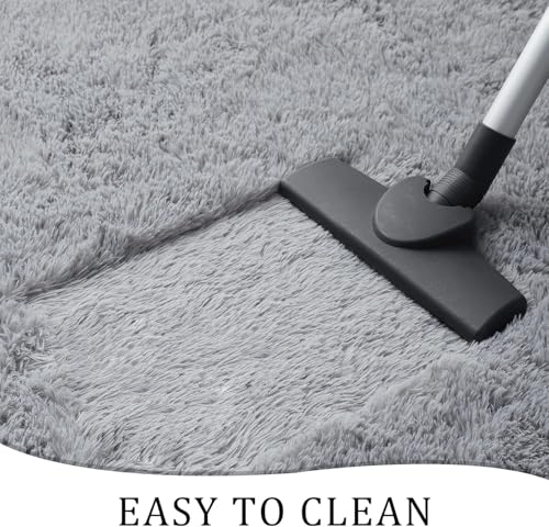 Image of Carpet for Hallway, Kitchen, and Modern Interiors, Cozy Shag Runner for Living Room, Entryway & Office Decor Size 2x6 feet Silver