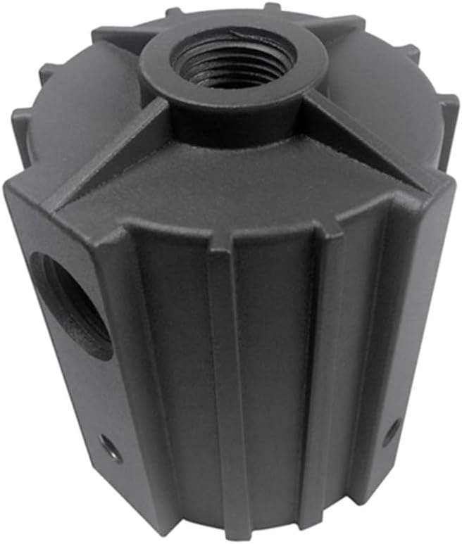 Tenon Reducer 2-3/8″ Tenon to 1/2″ NPT Adapter,Dark Bronze Durable Steel 1/2 Inch Round Pole Mount Bracket with 2-3/8 Inch O.D. Tenon for LED Flood Light, Post Top Lighting Accessories