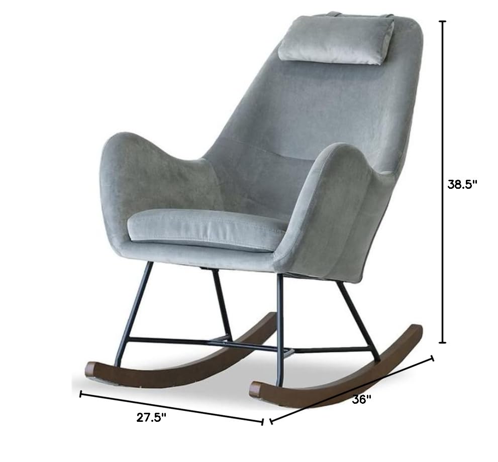 Sillón Plegable Terciopelo Gris miniatura 3