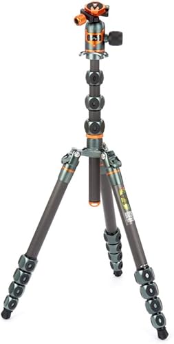 Miniatura 7 de 3 Legged Thing Legends Bucky Kit Trípode de fibra de carbono, fácil de viajar, trípode de cámara ajustable con 3 patas desmontables y múltiples