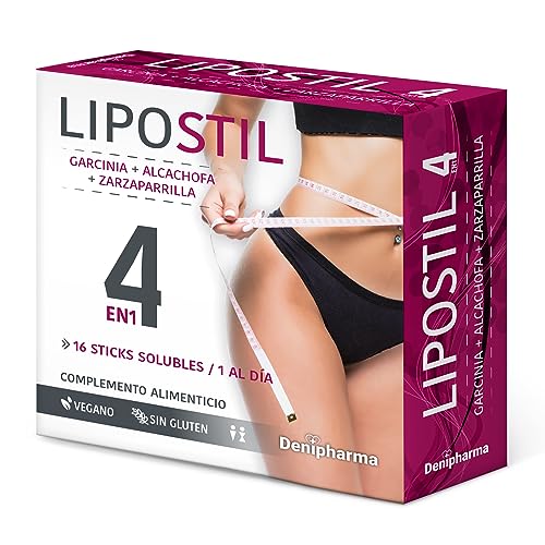 Lipostil - 16 sticks - Indicado para Abdomen, Caderas. Piernas, Espalda y Brazos - 4 en 1 -...