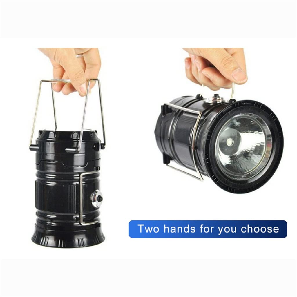 LED Lantern Light Solar Outdoor Camping Tent Light USB Rechargeable Foldable Emergency Light Hiking Lantern