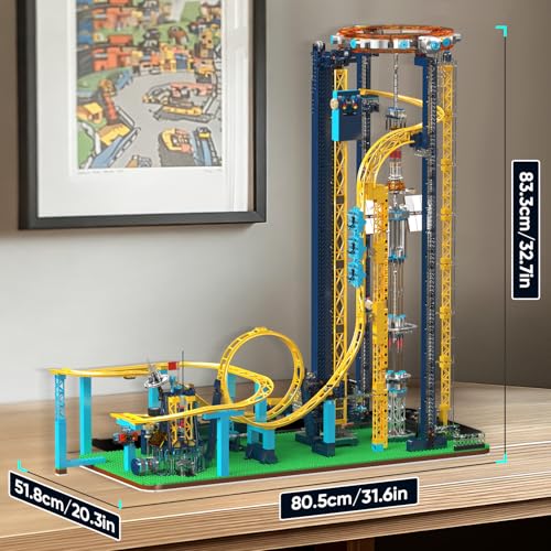 Mould King 11031 Loop Coaster Set, Space Elevator Roller Coaster Building Sets, Space Amusement Park Funfair Track with Train, Idea Gift by Mould King - Image 5
