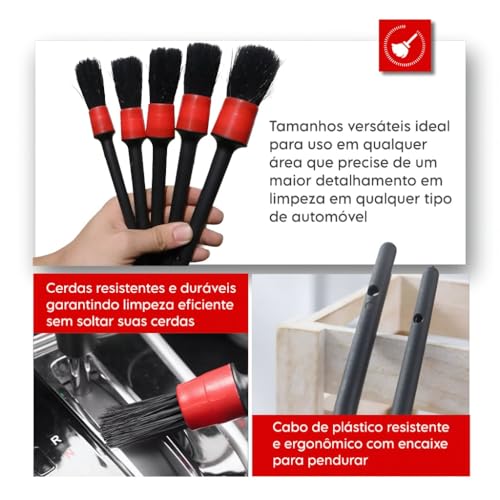 LNMAX 5-Piece Premium Brush Kit – Wheels, Interior, Grilles - Imagem 5