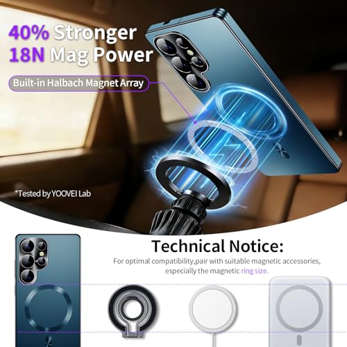 Image of for Samsung Galaxy S24 Ultra Case, Heavy-Duty Slim Design Compatible with MagSafe, Strong Magnetic Shockproof Protection for Screen & Camera Cover Case for Samsung S24 Ultra,Blue