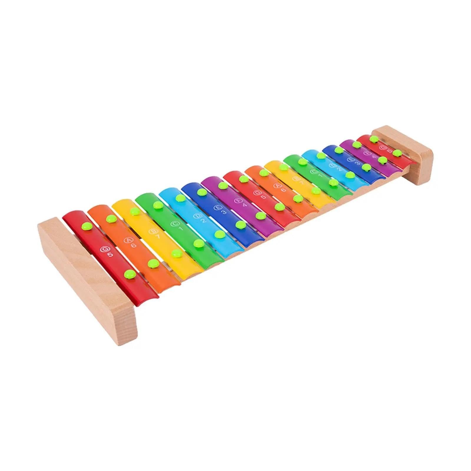 Xilófono de percusión de xilófono Glockenspiel duradero de Metal de 15 notas para principiantes Kit De Glockenspiel Profesional (Color : 2)