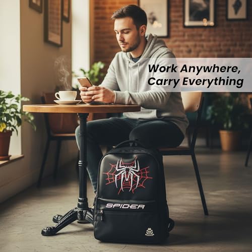 Image of HACKER Laptop Backpack for Men & Women | Stylish & Printed Backpack | Durable School, College & Office Bag | Spacious Travel Backpack with Padded Laptop Compartment & Adjustable Straps