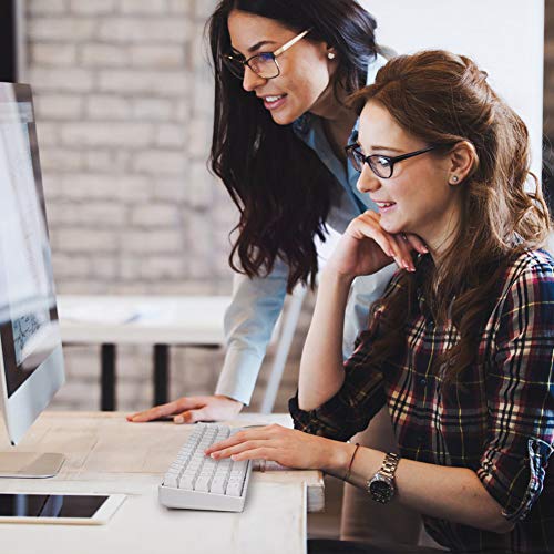 Velocifire Wireless Bluetooth Mechanical Keyboard, M1 Tkl61Ws 61-Key 60% Tactile Brown Switch Mini Portable Mechanical Keyboard With Ice Blue Backlit, Compatible With Mac Os And Windows Os(White) #TOP2