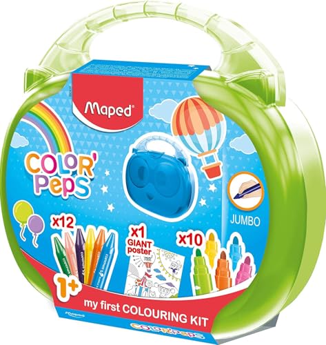 Maped Color'Peps Malette de Coloriage pour Bébé et Enfant dès 1 an – Kit Premier âge avec 10...