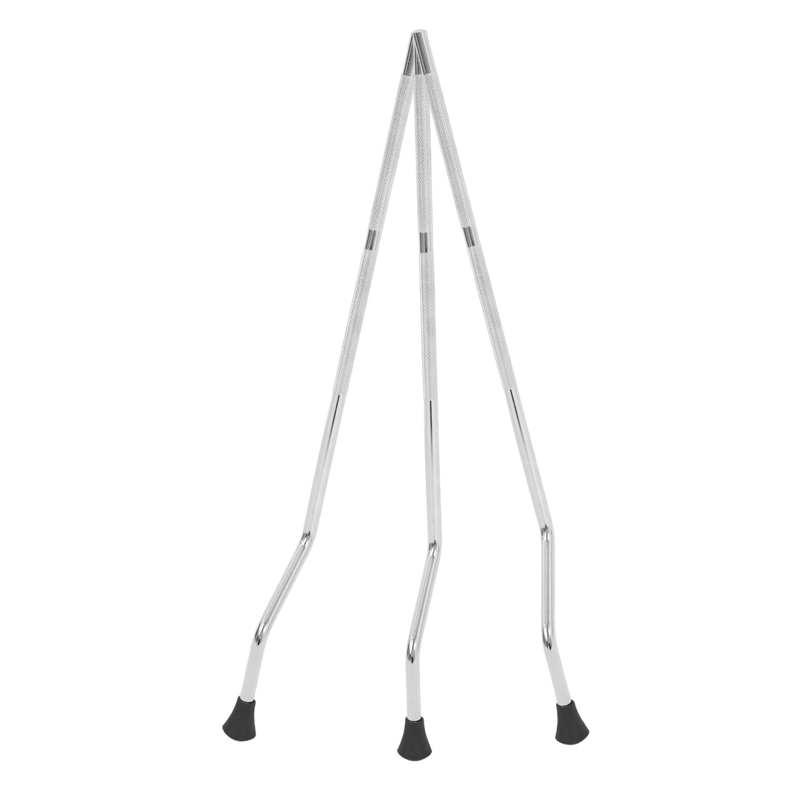 Pieds de Tambour en Métal Argenté 3 Pièces, Support de Batterie Antidérapant Solide, Pied de Rechange pour Tambour Sol, Accessoires pour Batterie, Fixation Stable et Résistante