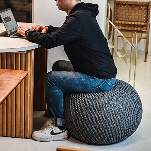 Art Pinecone Yoga Ball Cover,Handmade Cotton Ball Cover For Yoga Ball Chair,Exercise Ball,Birthing Ball,Stability Ball,Fitness Ball,Balance Ball, Pilates Ball(65 Cm/26" Stone Grey) #TOP1