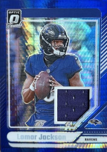 Lamar Jackson 2024 Donruss OPTIC Threads Series Mint Insert Card ...
